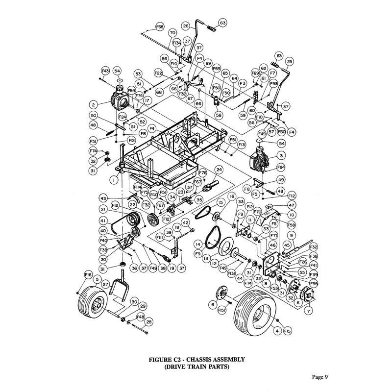 CHASSIS ASSEMBLY DRIVE TRAIN PARTS