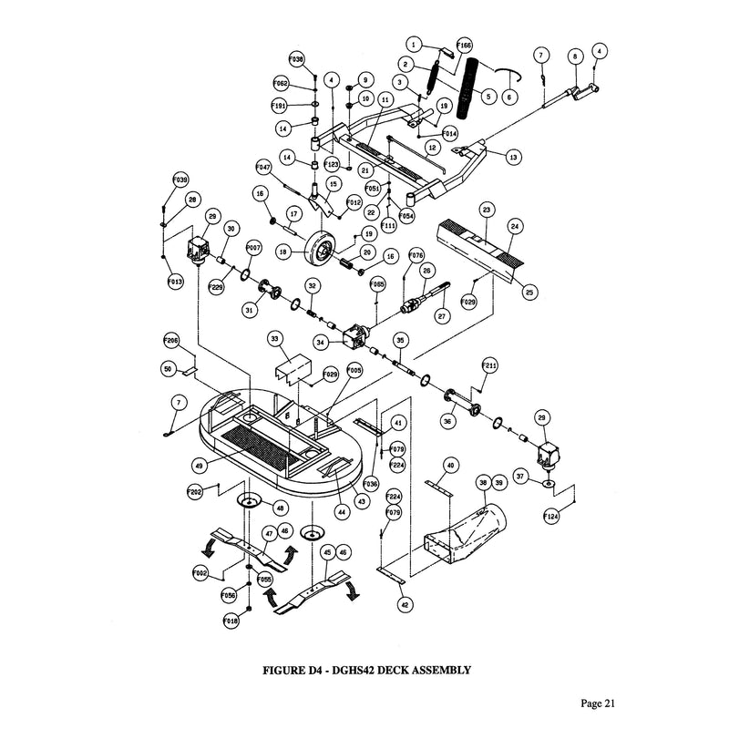 DGHS42 DECK ASSEMBLY
