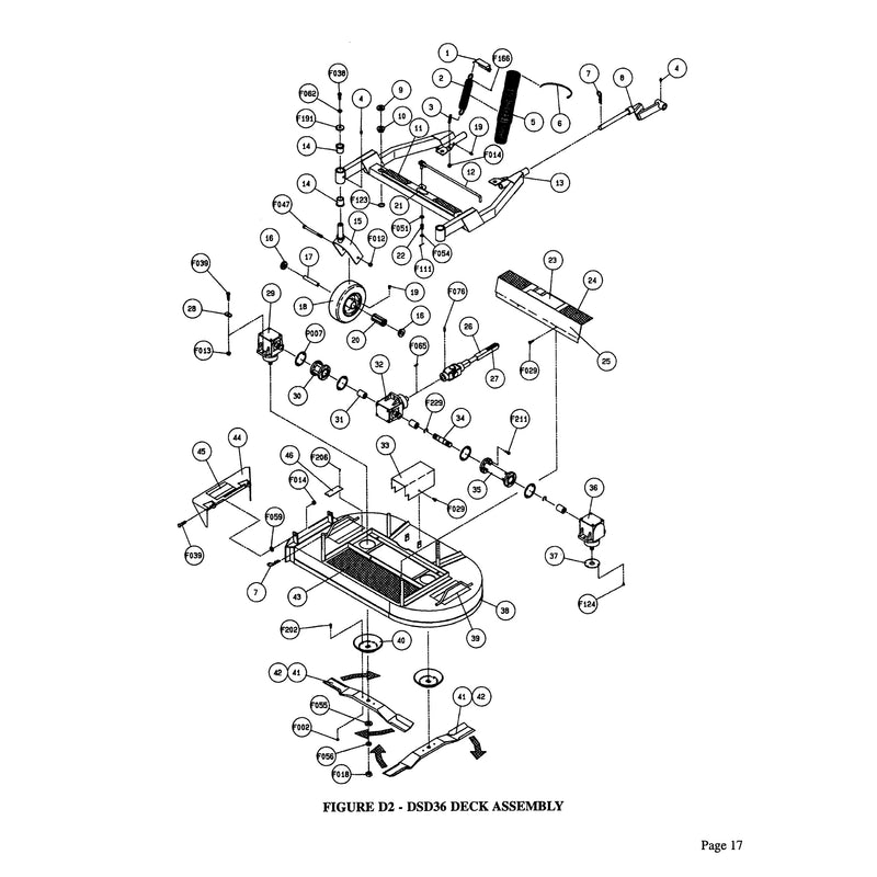 DSD36 DECK ASSEMBLY