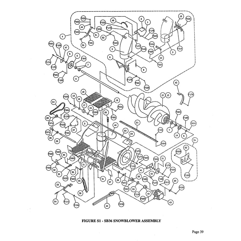 SB36 SNOWBLOWER ASSEMBLY