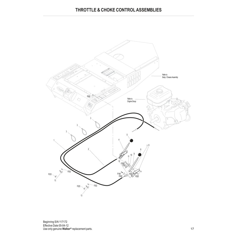 THROTTLE CHOKE CONTROL ASSEMBLIES