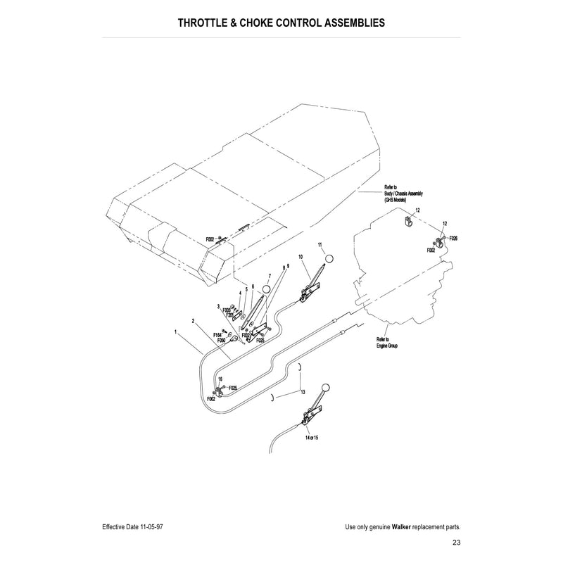 THROTTLE AND CHOKE CONTROL ASSEMBLIES