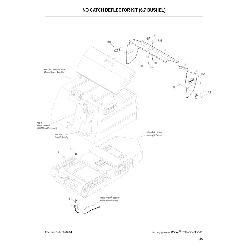 NO CATCH DEFLECTOR KIT 6.7 BUSHEL