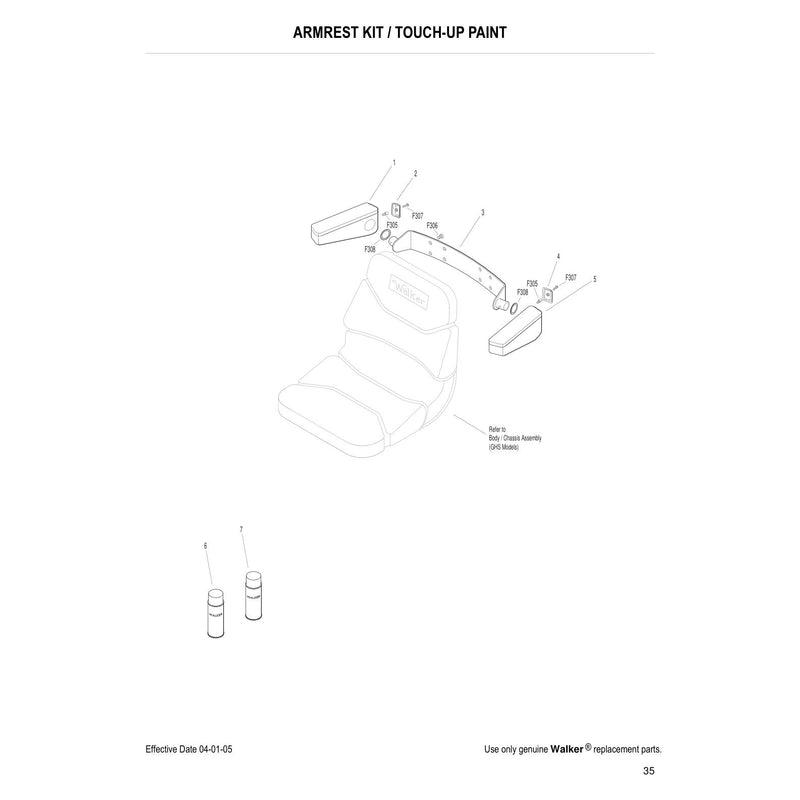 ARMREST KIT TOUCH UP PAINT