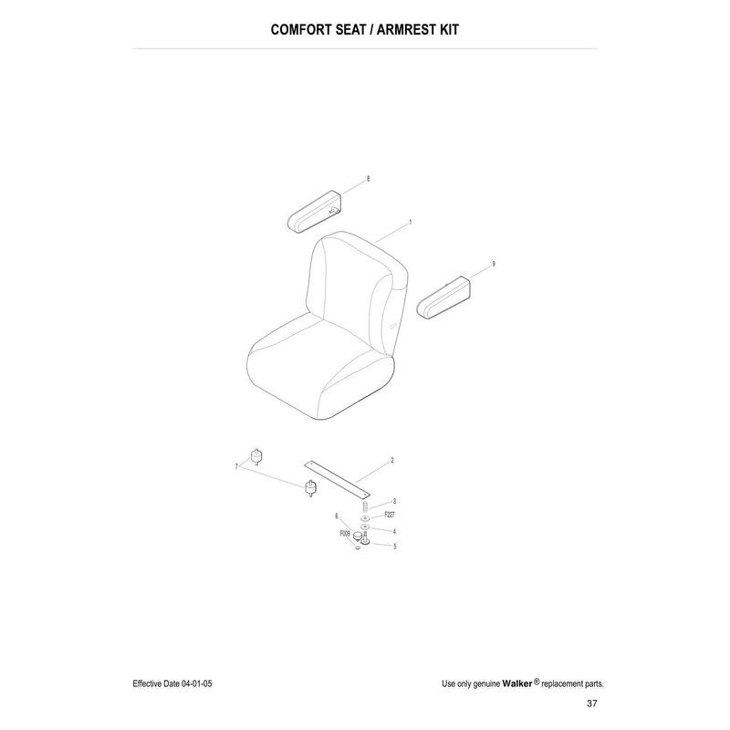COMFORT SEAT ARMREST KIT
