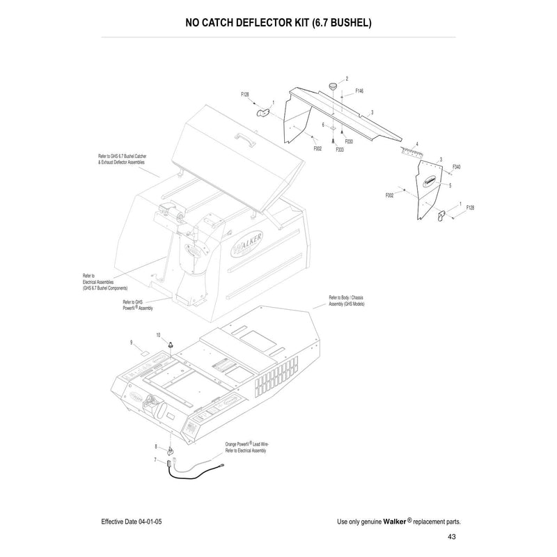 NO CATCH DEFLECTOR KIT 