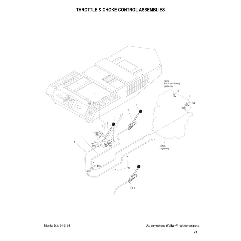 THROTTLE AND CHOKE CONTROL ASSEMBLIES