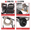 Simpson MegaShot 3400 PSI 2.5 GPM CRX 225 Gas Pressure Washer (MS61219)