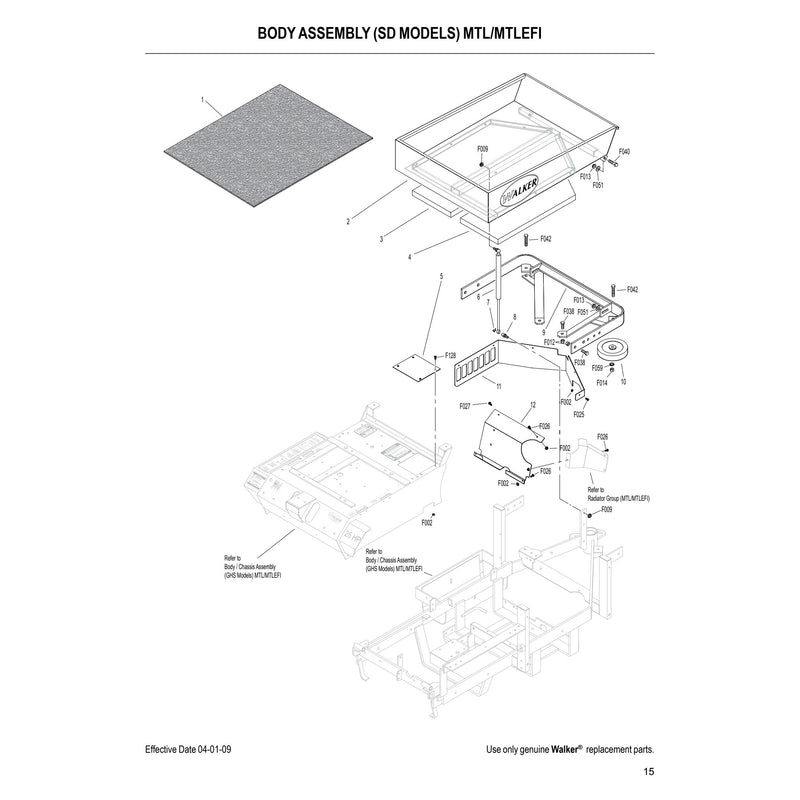 BODY ASSEMBLY SD MODELS MTL MTLEFI