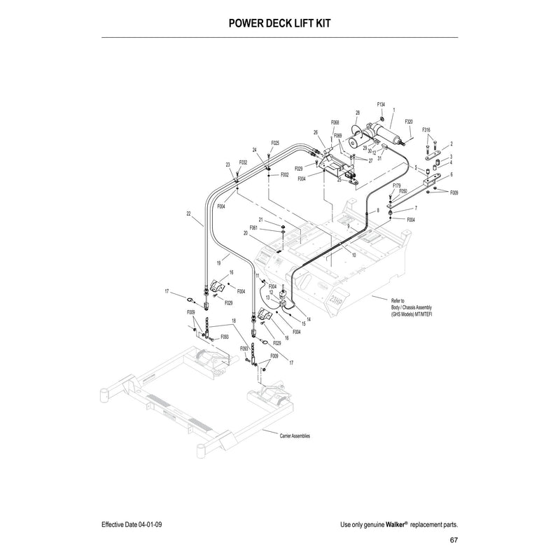 POWER DECK LIFT KIT