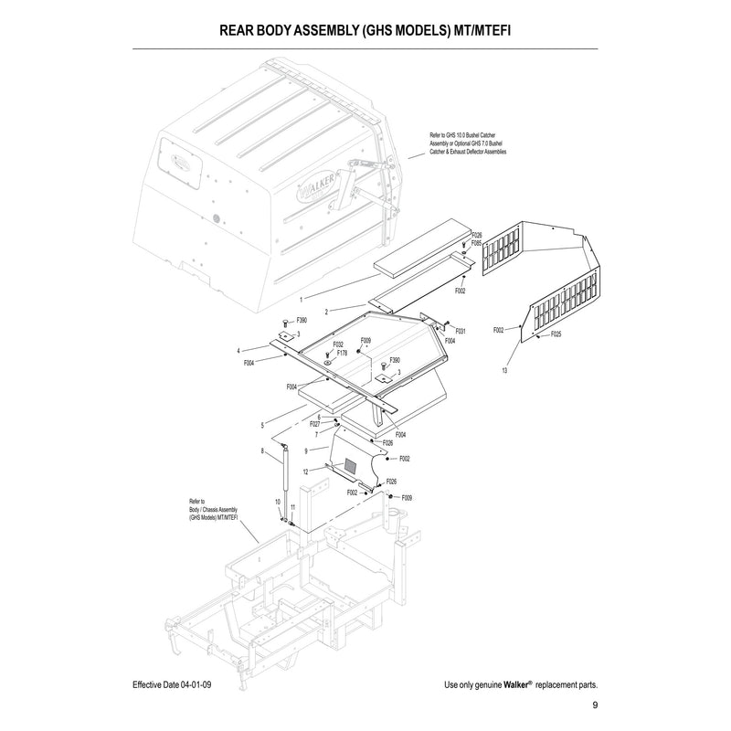 REAR BODY ASSEMBLY GHS MODELS MT MTEFI