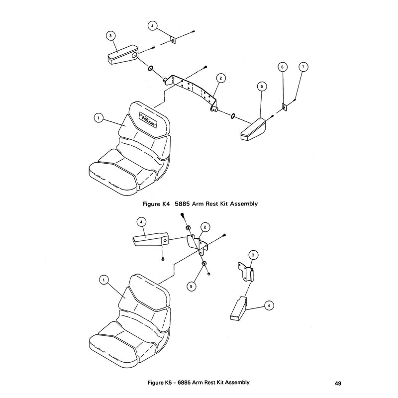 5885 Arm Rest Kit Assembly