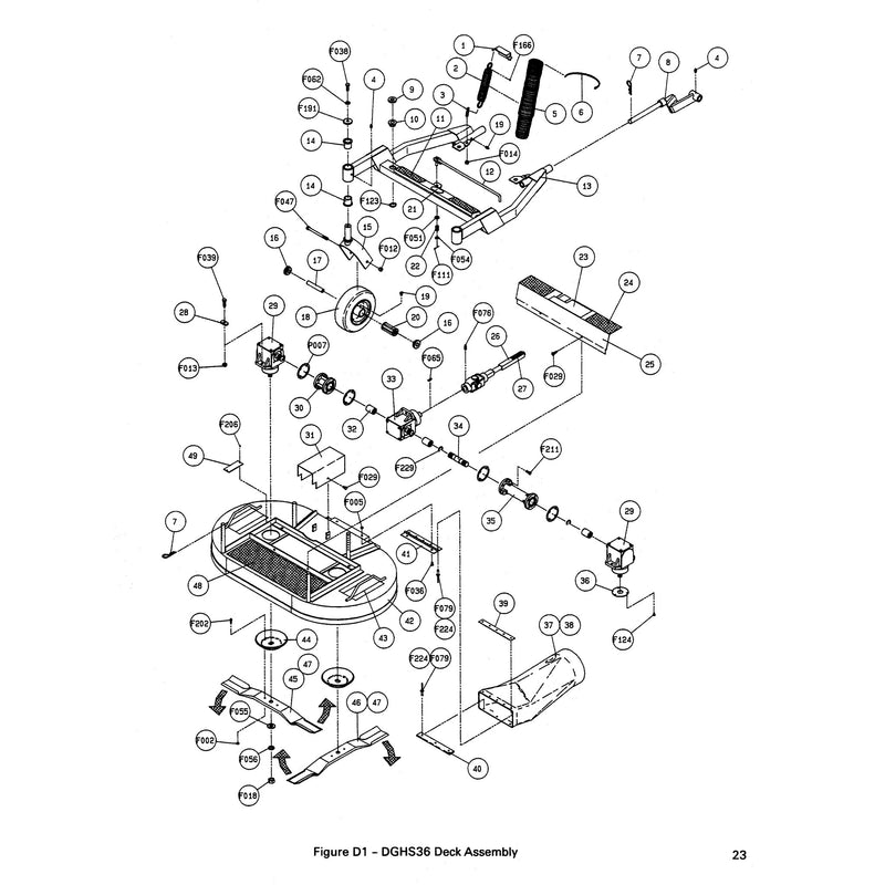 DGHS36 Deck Assembly
