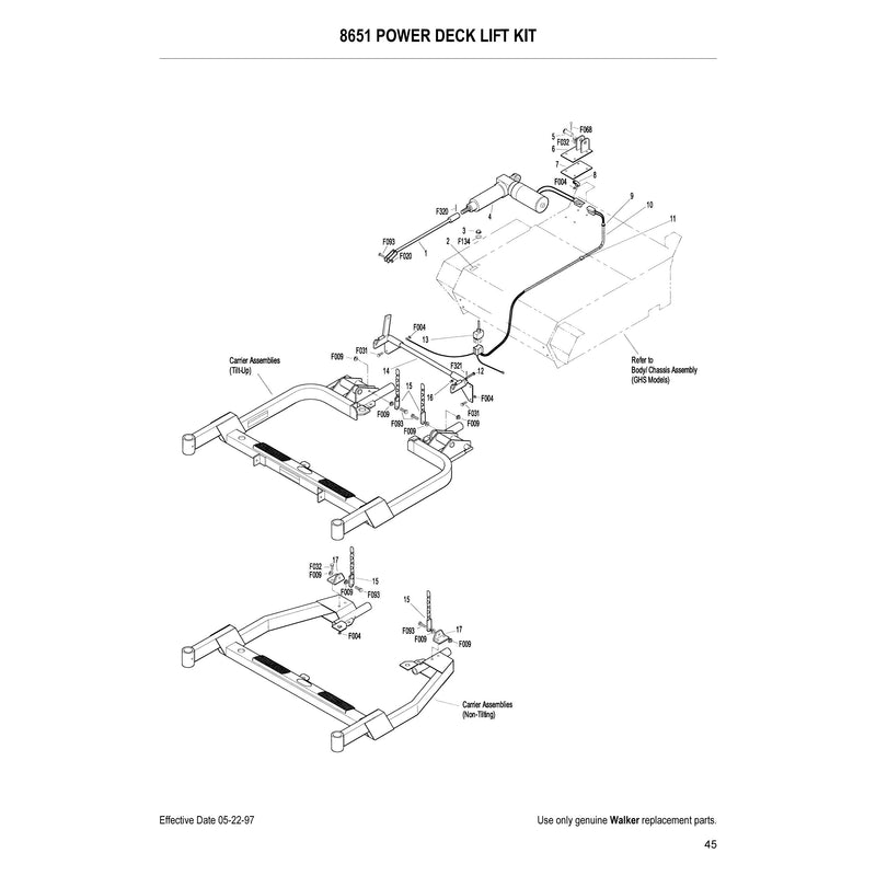 8651 POWER DECK LIFT KIT