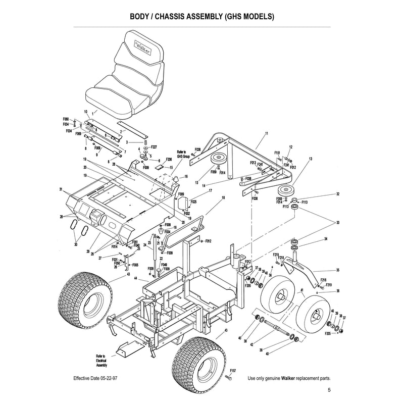 BODY CHASSIS ASSEMBLY GHS MODELS
