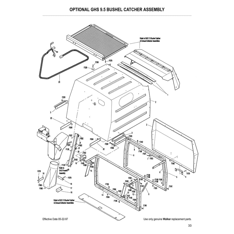 OPTIONAL GHS 9.5 BUSHEL CATCHER ASSEMBLY