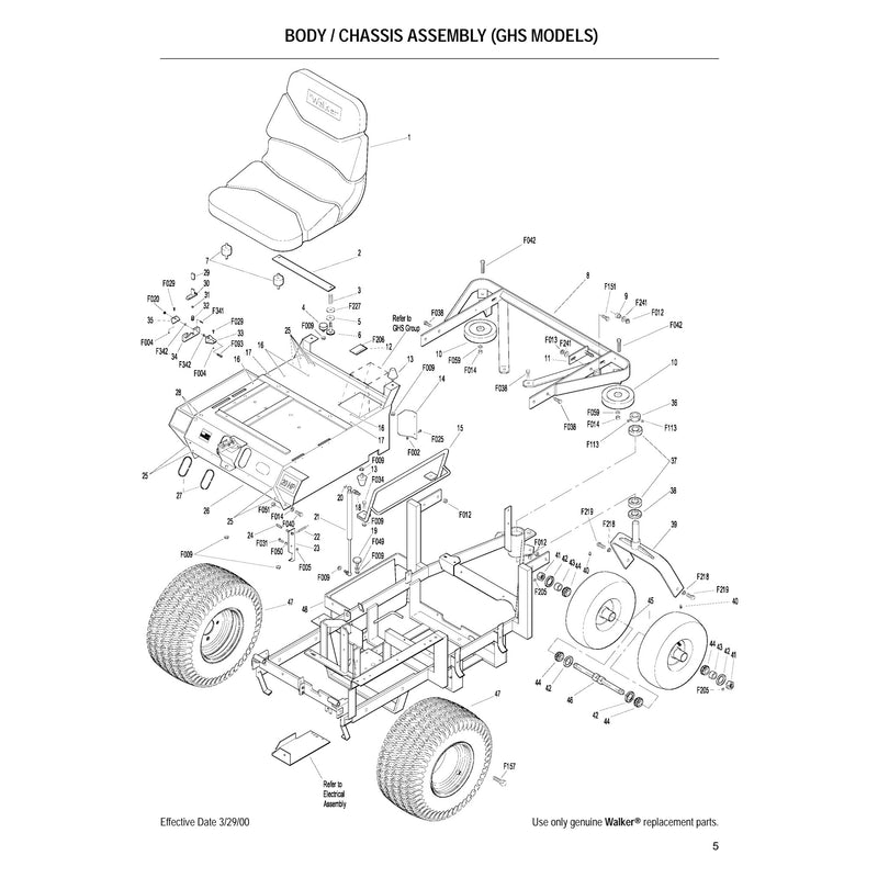 BODY CHASSIS ASSEMBLY GHS MODELS