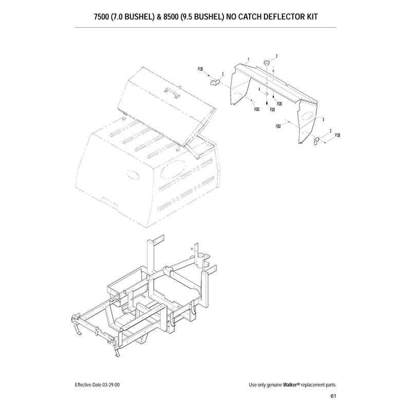 NO CATCH DEFLECTOR KIT 7.0 9.5 BUSHEL