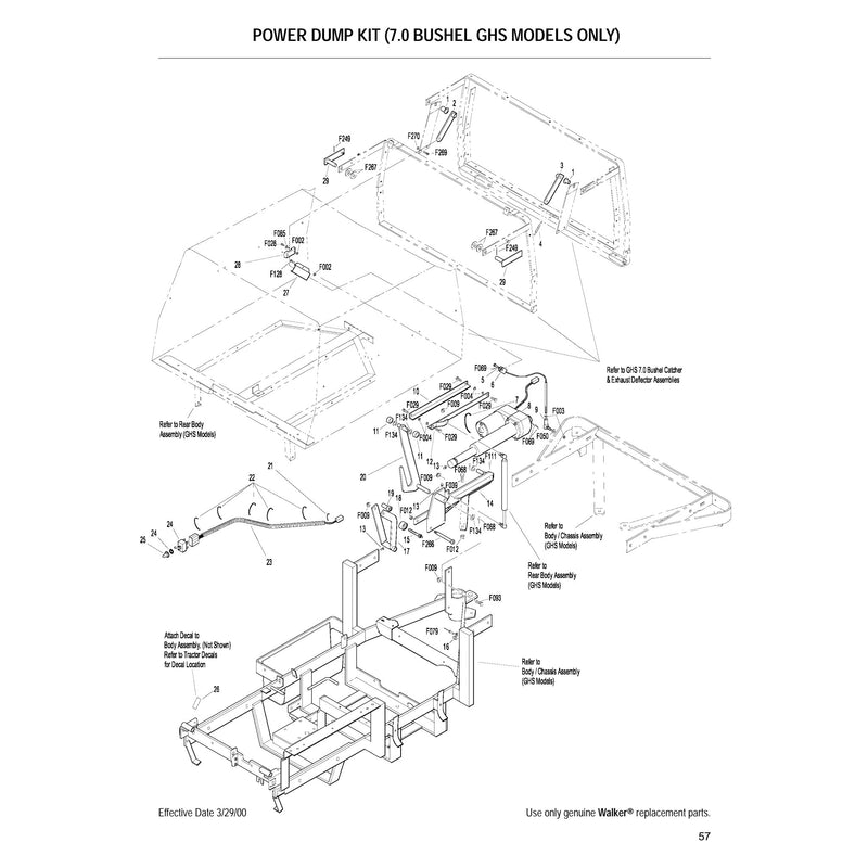 POWER DUMP KIT 7.0 BUSHEL GHS MODELS ONLY