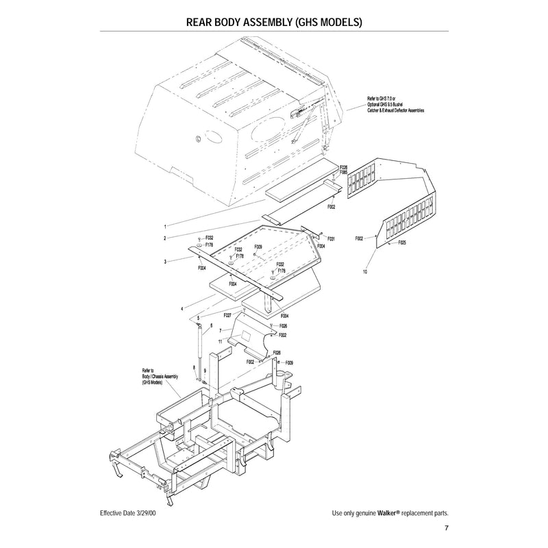 REAR BODY ASSEMBLY GHS MODELS