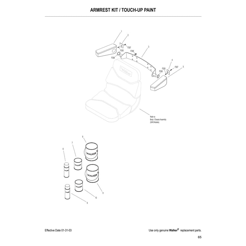 ARMREST KIT TOUCH UP PAINT