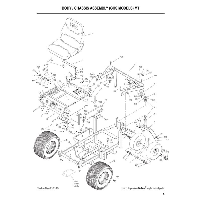 BODY CHASSIS ASSEMBLY GHS MODELS MT