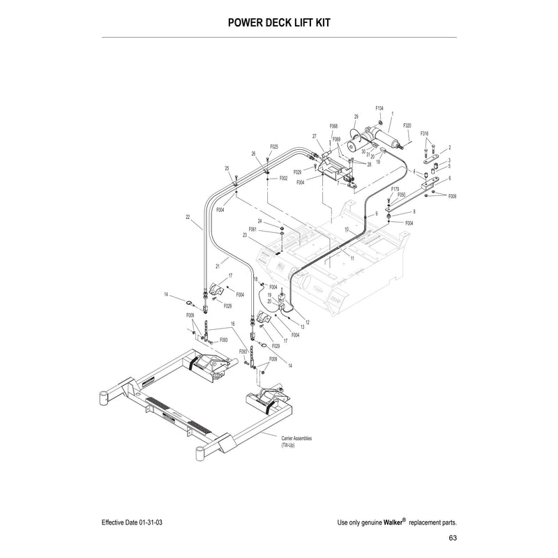 POWER DECK LIFT KIT