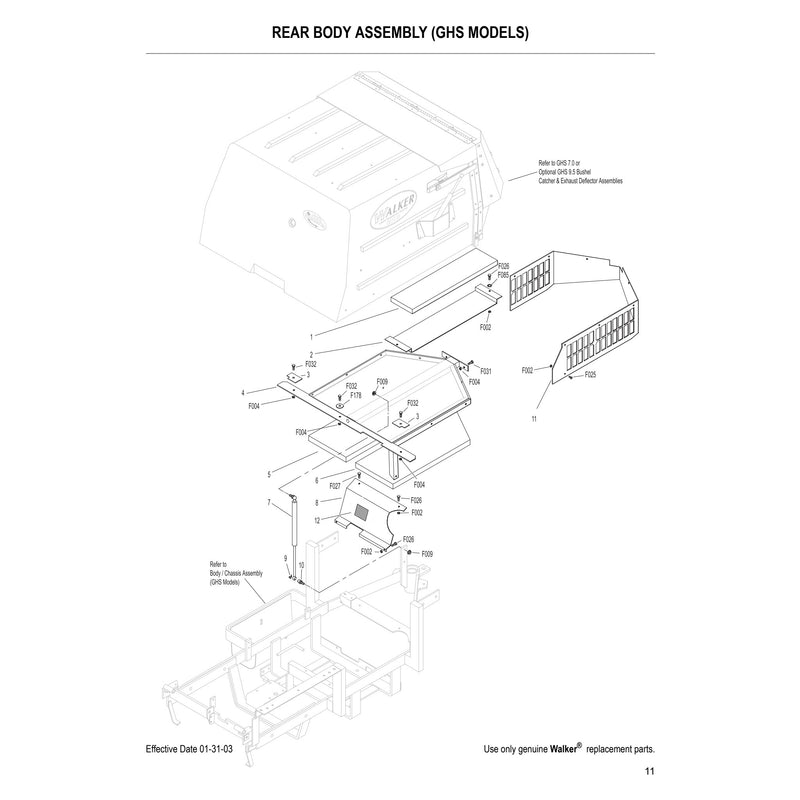 REAR BODY ASSEMBLY GHS MODELS
