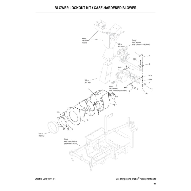 BLOWER LOCKOUT KIT CASE HARDENED BLOWER