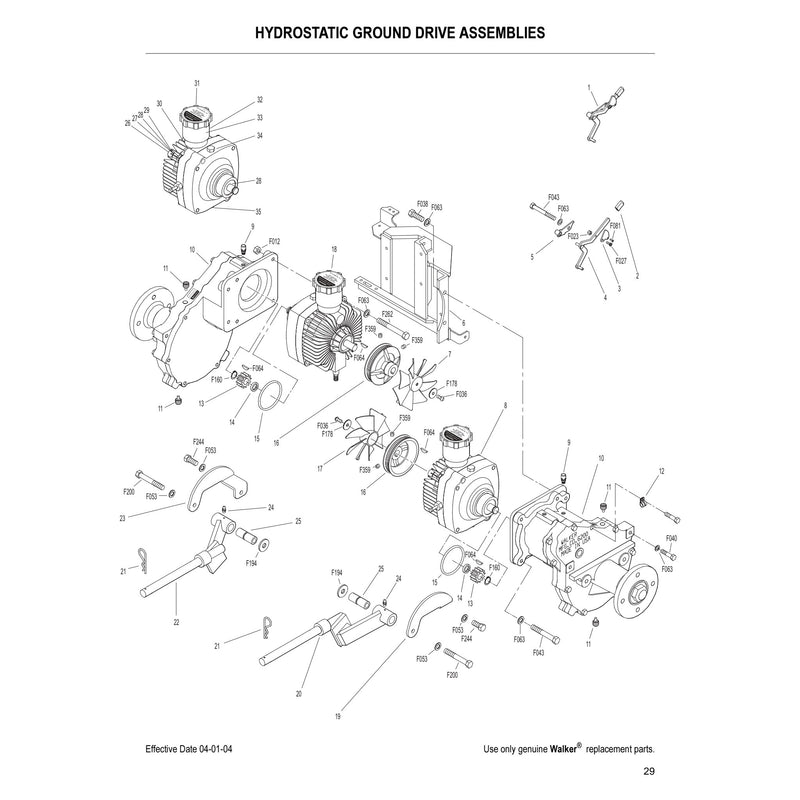 HYDROSTATIC GROUND DRIVE ASSEMBLIES