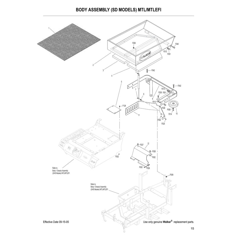 BODY ASSEMBLY SD MODELS MTL MTLEFI