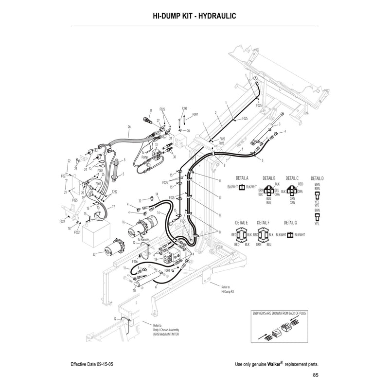HI DUMP KIT HYDRAULIC