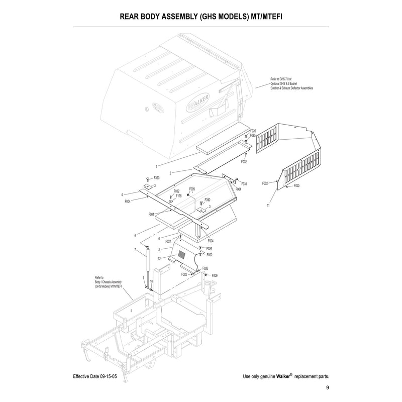 REAR BODY ASSEMBLY GHS MODELS MT MTEFI
