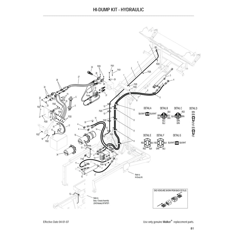 HI DUMP KIT HYDRAULIC