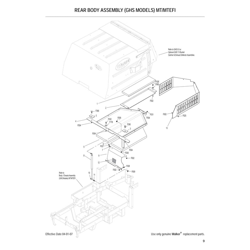REAR BODY ASSEMBLY GHS MODELS MT MTEFI