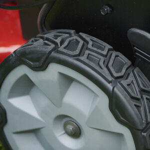 Delivering easier maneuverability through turns with greater cutting precision over uneven terrain