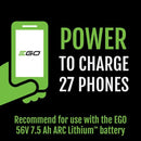 EGO Power+ PAD1500-FC Nexus Escape 150-Watt Power Inverter featuring 2 USB Ports and 1 120-Volt AC Power Outlet - Reconditioned