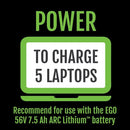 EGO Power+ PAD1500-FC Nexus Escape 150-Watt Power Inverter featuring 2 USB Ports and 1 120-Volt AC Power Outlet - Reconditioned