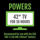 EGO Power+ PAD1500 Nexus Escape 150-Watt Power Inverter featuring 2 USB Ports and 1 120-Volt AC Power Outlet