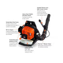 Echo PB-5810T 200 MPH 700 CFM 59.7 cc Gas Low Exhaust Emission Engine Backpack Leaf Blower with Tube-Mounted Throttle