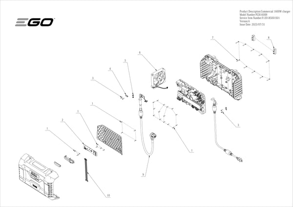 PGX1600H PARTS DIAGRAM