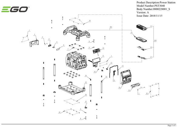 PST3040 PARTS DIAGRAM