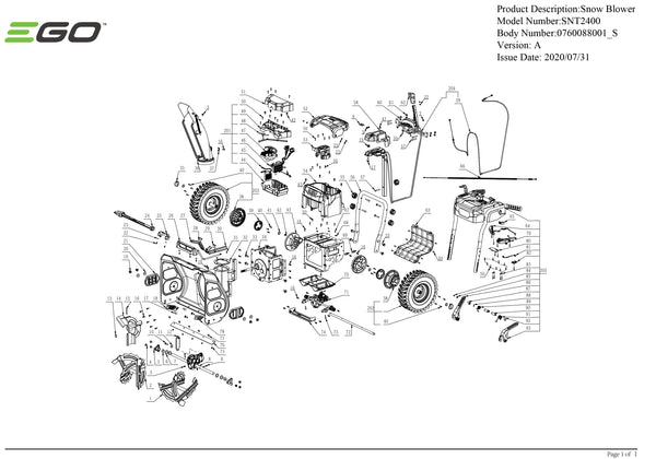 SNT2400 PARTS DIAGRAM