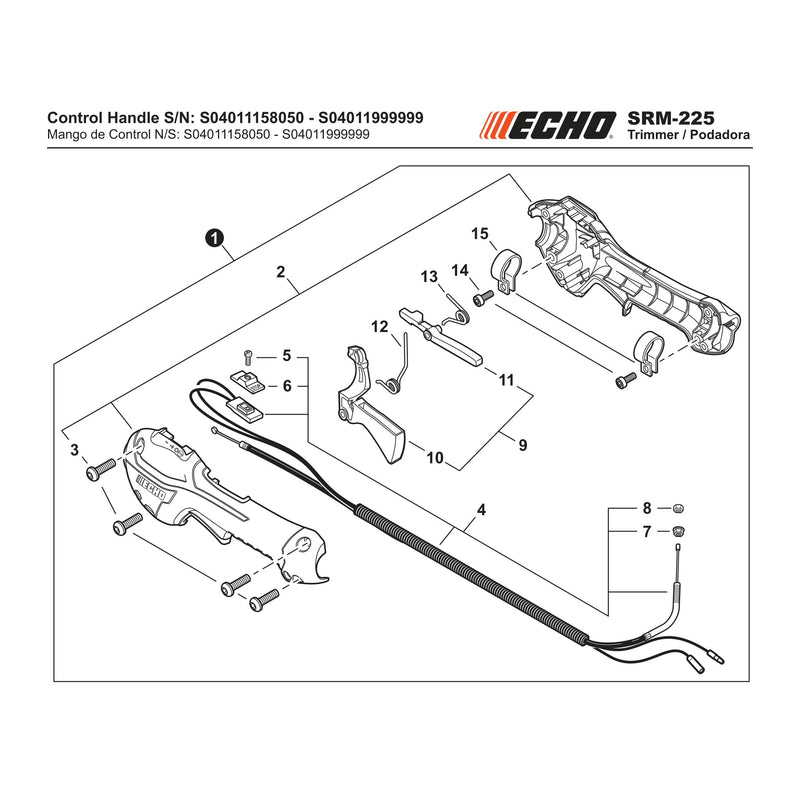 Control Handle S N S04011158050 S04011999999