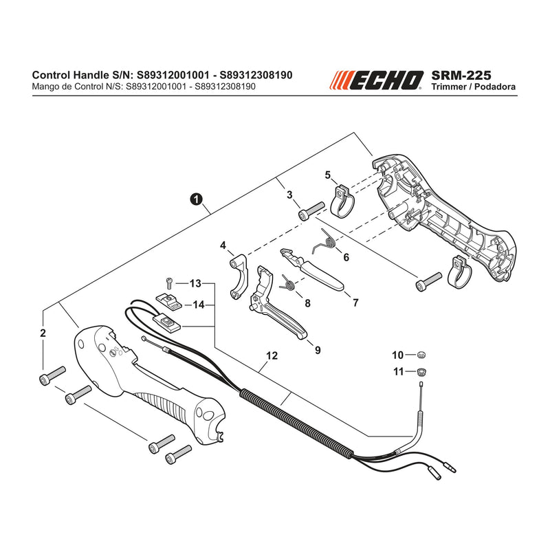 Control Handle S N S89312001001 S89312308190