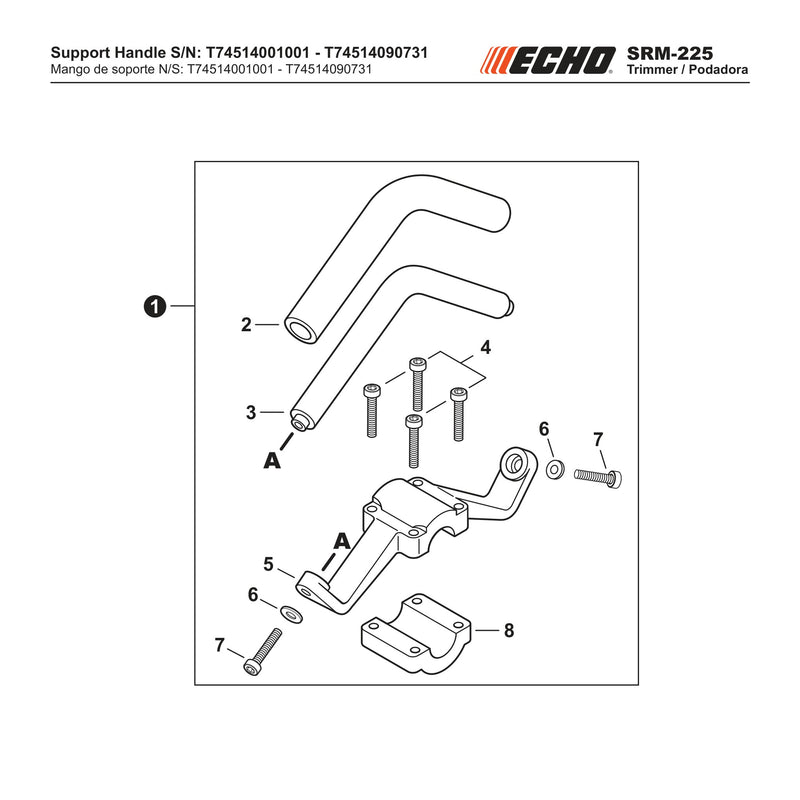 Support Handle S N T74514001001 T74514090731