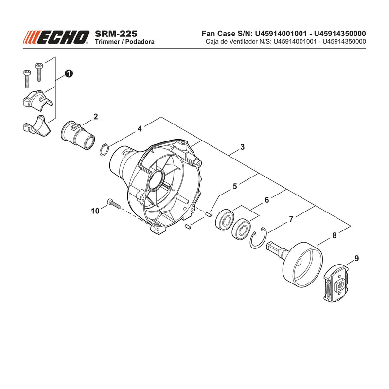 Fan Case S N U45914001001 U45914350000