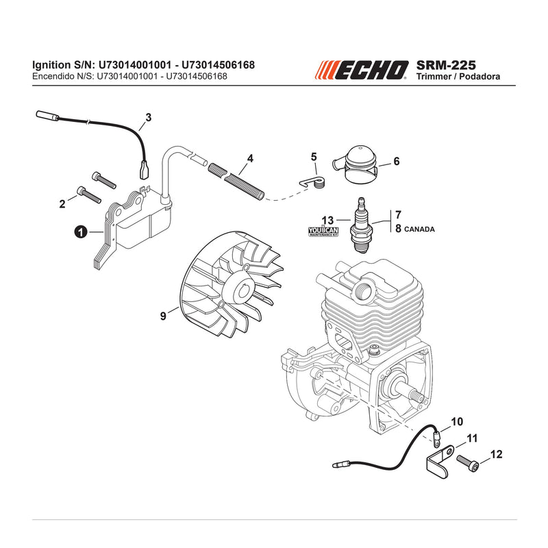 Ignition S N U73014001001 U73014506168