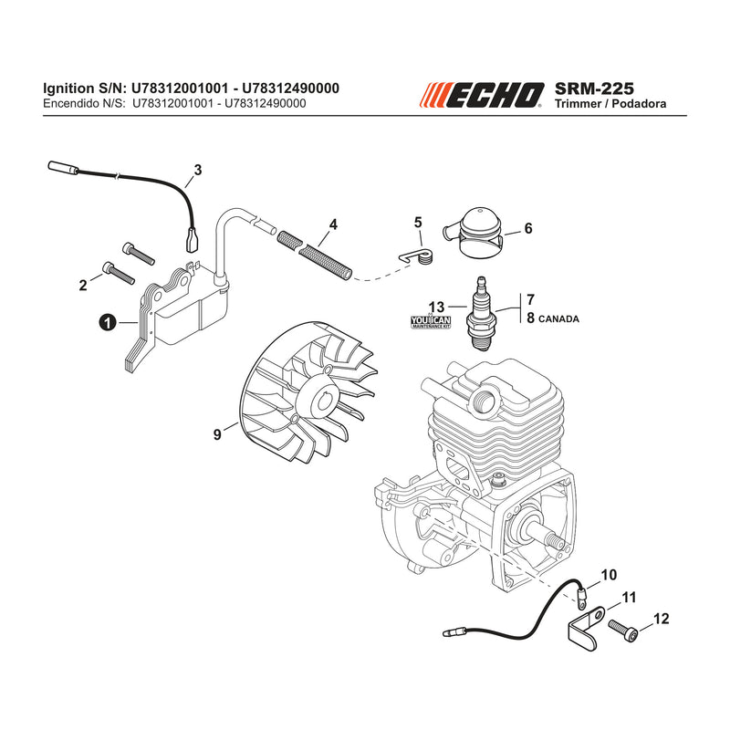 Ignition S N U78312001001 U78312490000