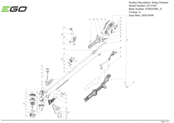 ST1510T PARTS DIAGRAM